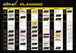 Planning Mars 2023 - Le Duplex Fitness