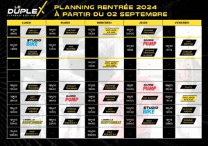 Planning rentrée 2024